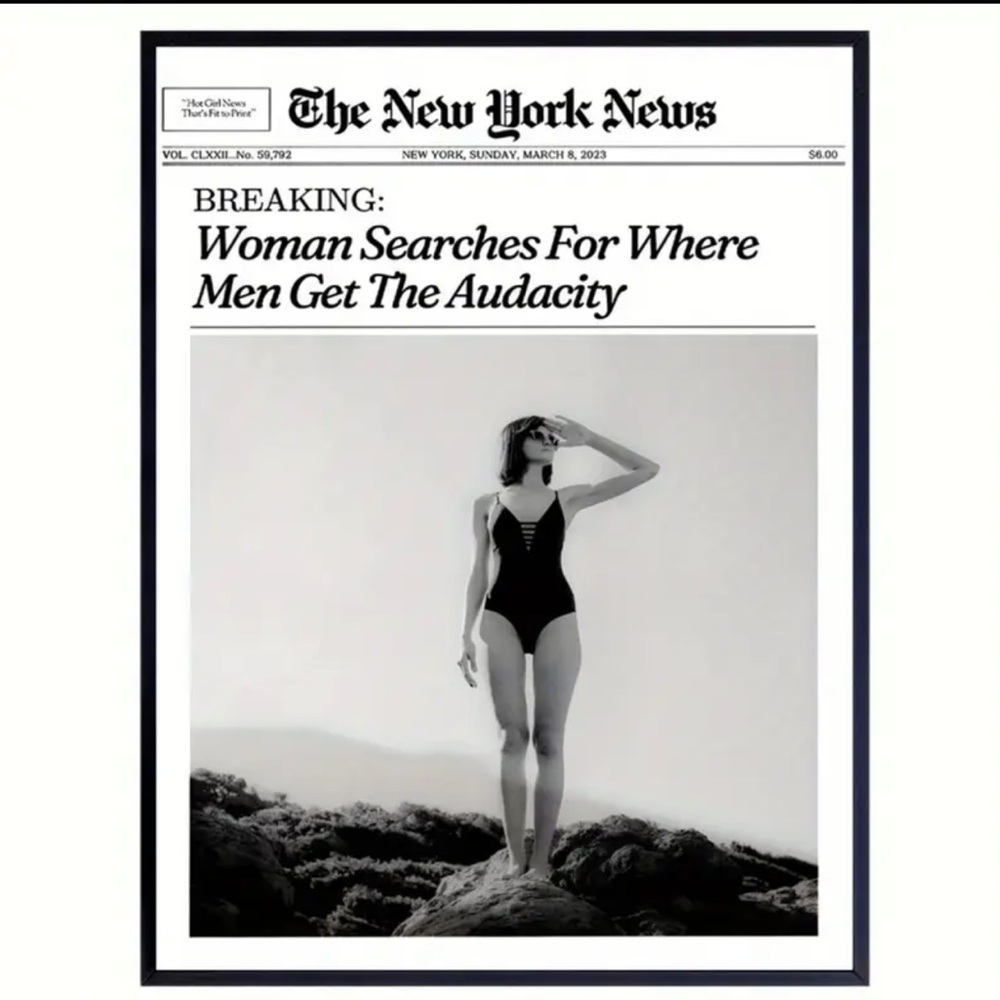 “Where Men Get The Audacity” Canvas Feminist Print Wall Art - Picture 4 of 6